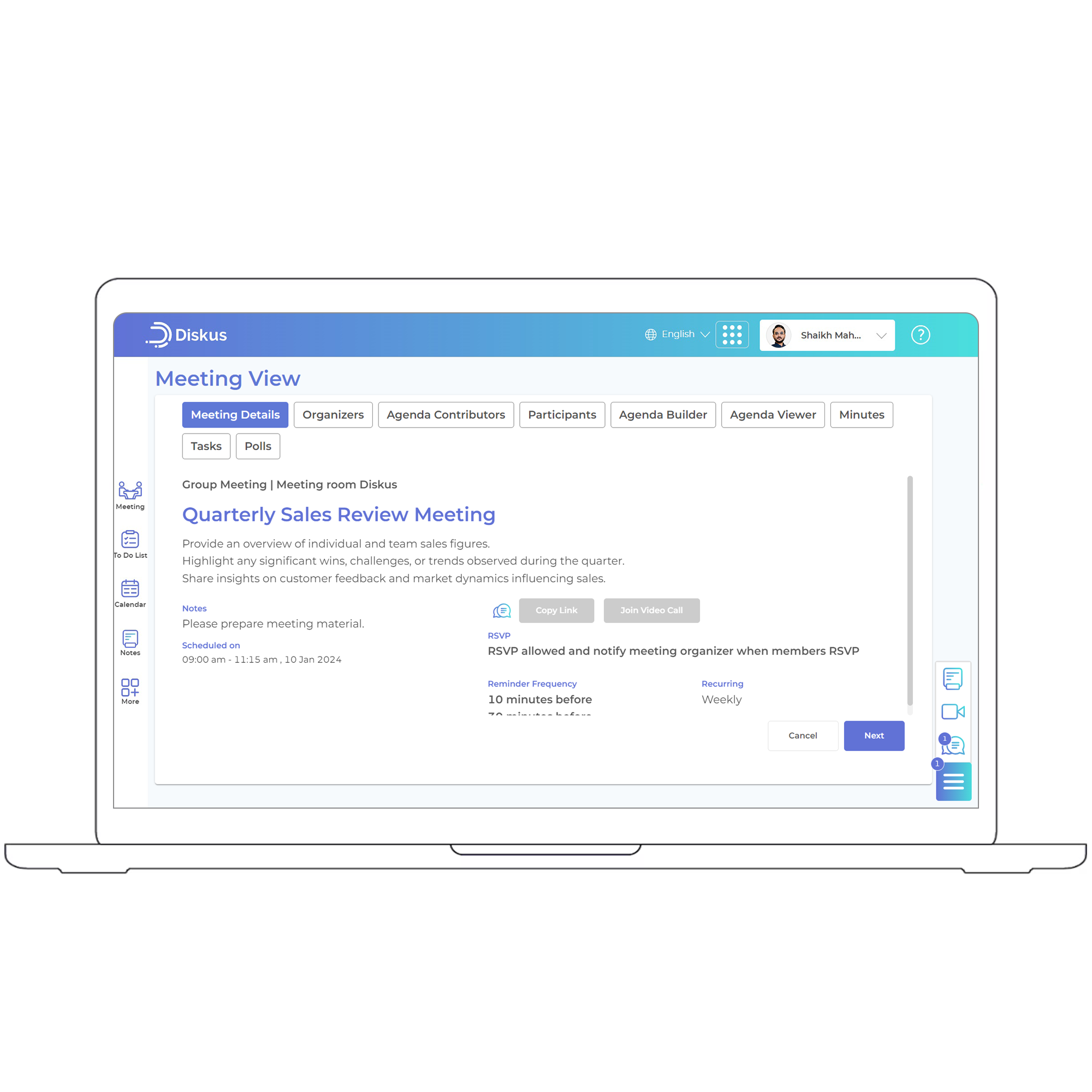 Create Meeting Templates