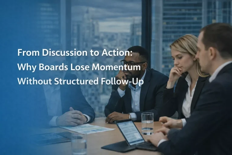 From Discussion to Action: Why Boards Lose Momentum Without Structured Follow-Up