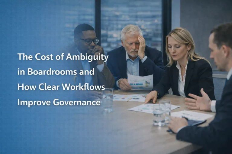 The Cost of Ambiguity in Boardrooms and How Clear Workflows Improve Governance