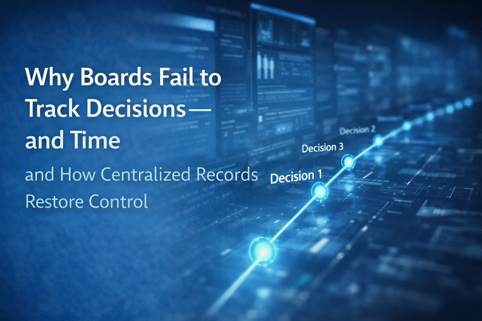 Why Boards Fail to Track Decisions Over Time and How Centralized Records Restore Control
