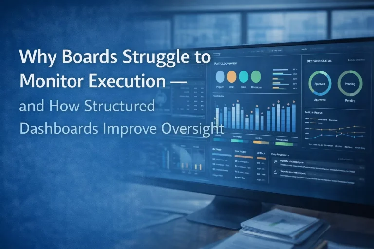 Why Boards Struggle to Monitor Execution and How Structured Dashboards Improve Oversight