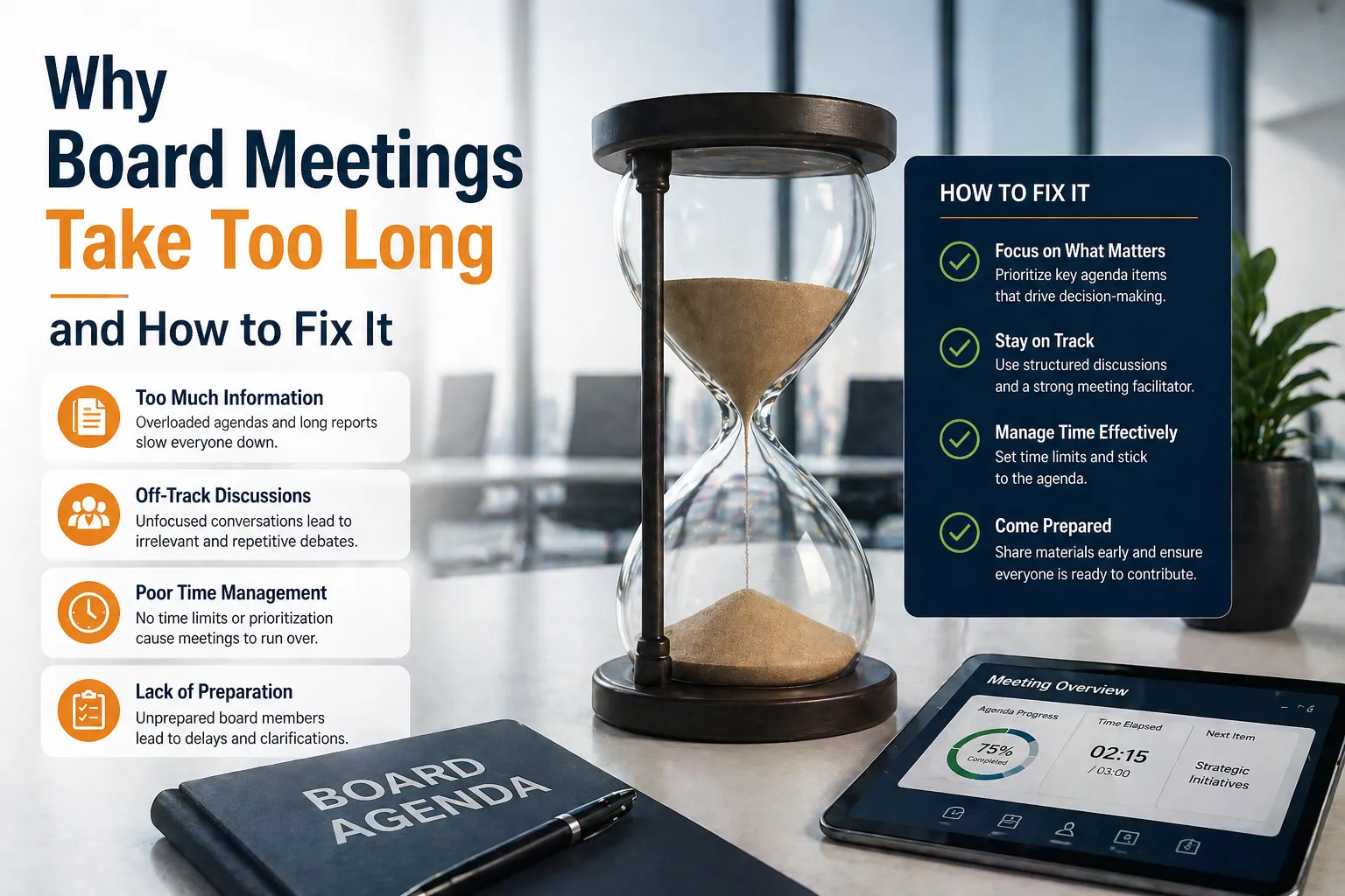Why Board Meetings Take Too Long and How to Fix It