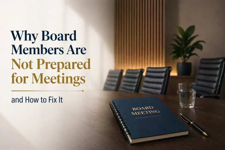 Why Board Members Are Not Prepared for Meetings and How to Fix It