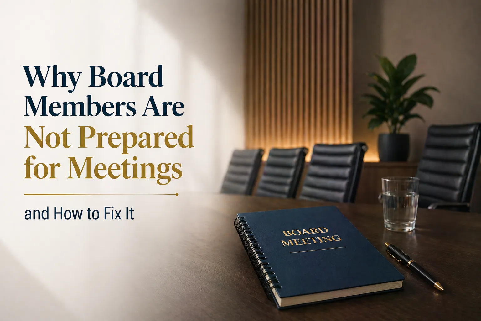 Why Board Members Are Not Prepared for Meetings and How to Fix It
